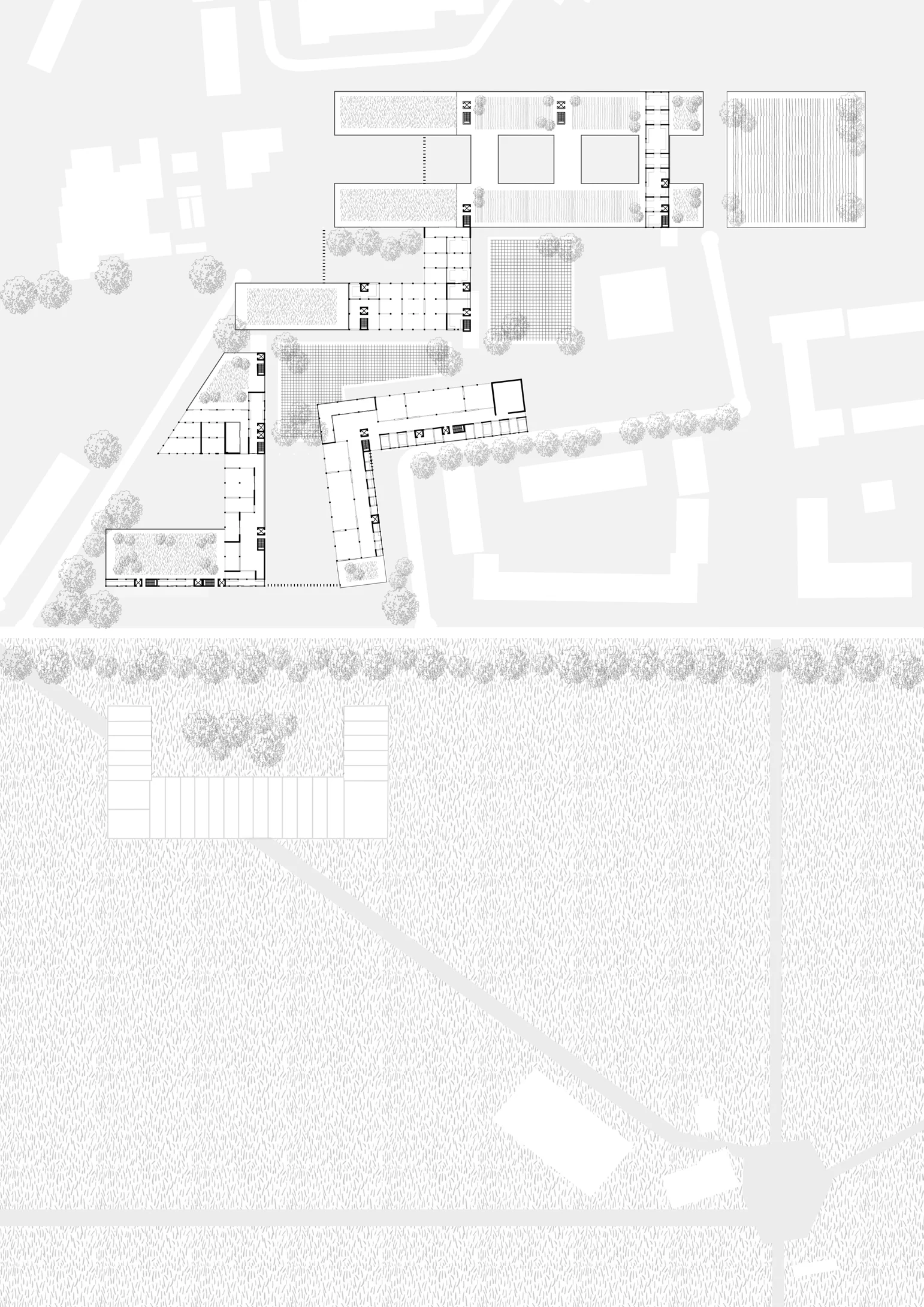 First floor plan of The Food Park housing.